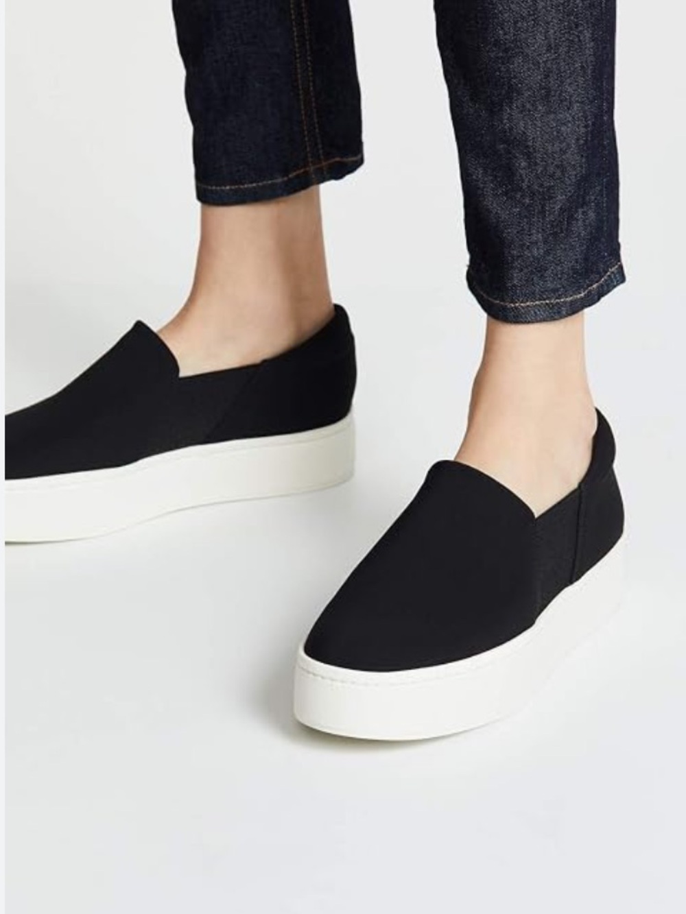 VINCE 
Slip-On Platform Sneakers in Black by